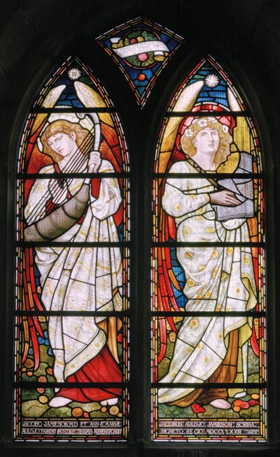 Aberdeen, St Machars Cathedral, Cottier & Co, Angel Musicians by Matthew Maris